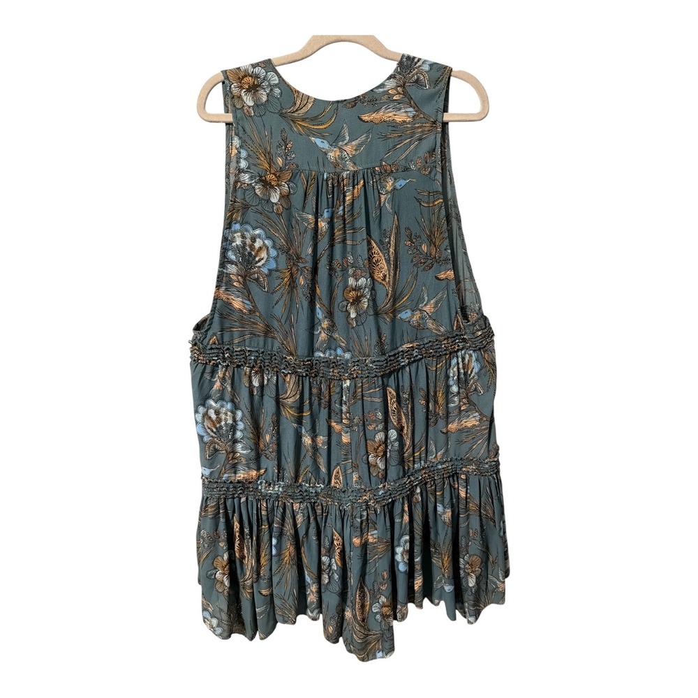 Free People Purple Haze Floral Long Tunic, Medium - Picture 3 of 8
